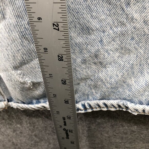 Denim Co Primark Oversized Jean Jacket Womens Size 14 Distressed Light Wash Blue - Picture 8 of 9